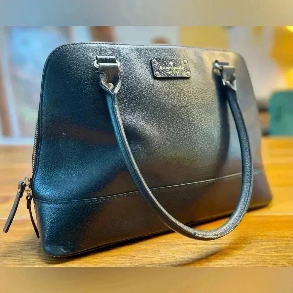 Kate Spade | Black Leather Wellesley Rachelle | Top Handle Bag | Vintage